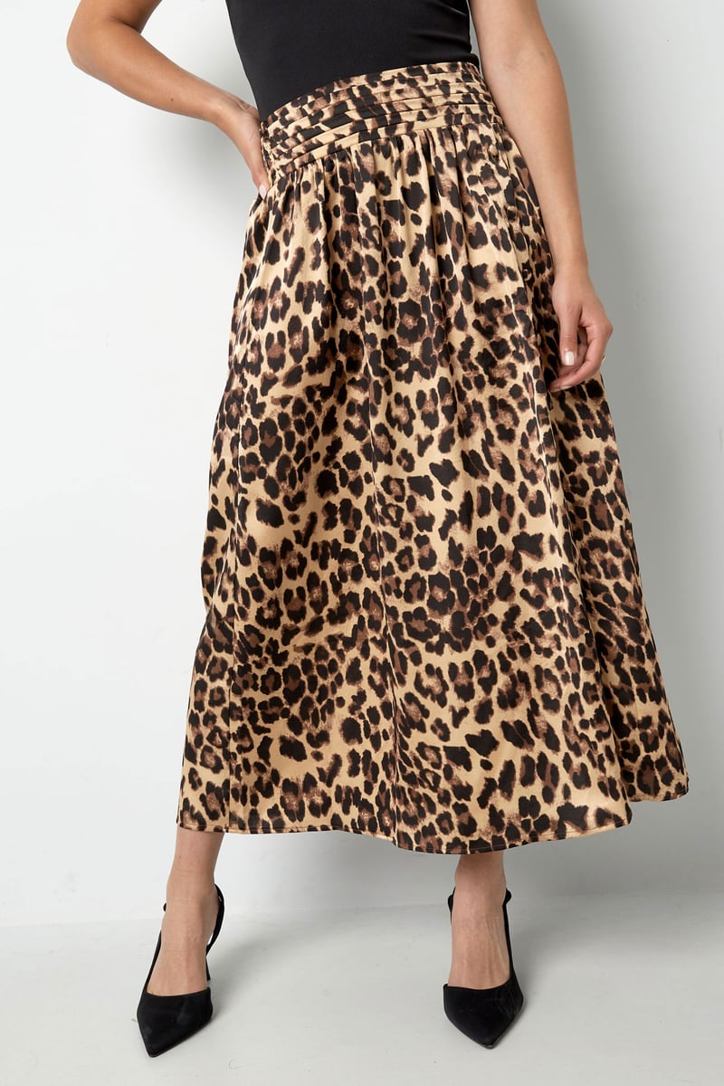 Langer Rock mit Leopardenmuster