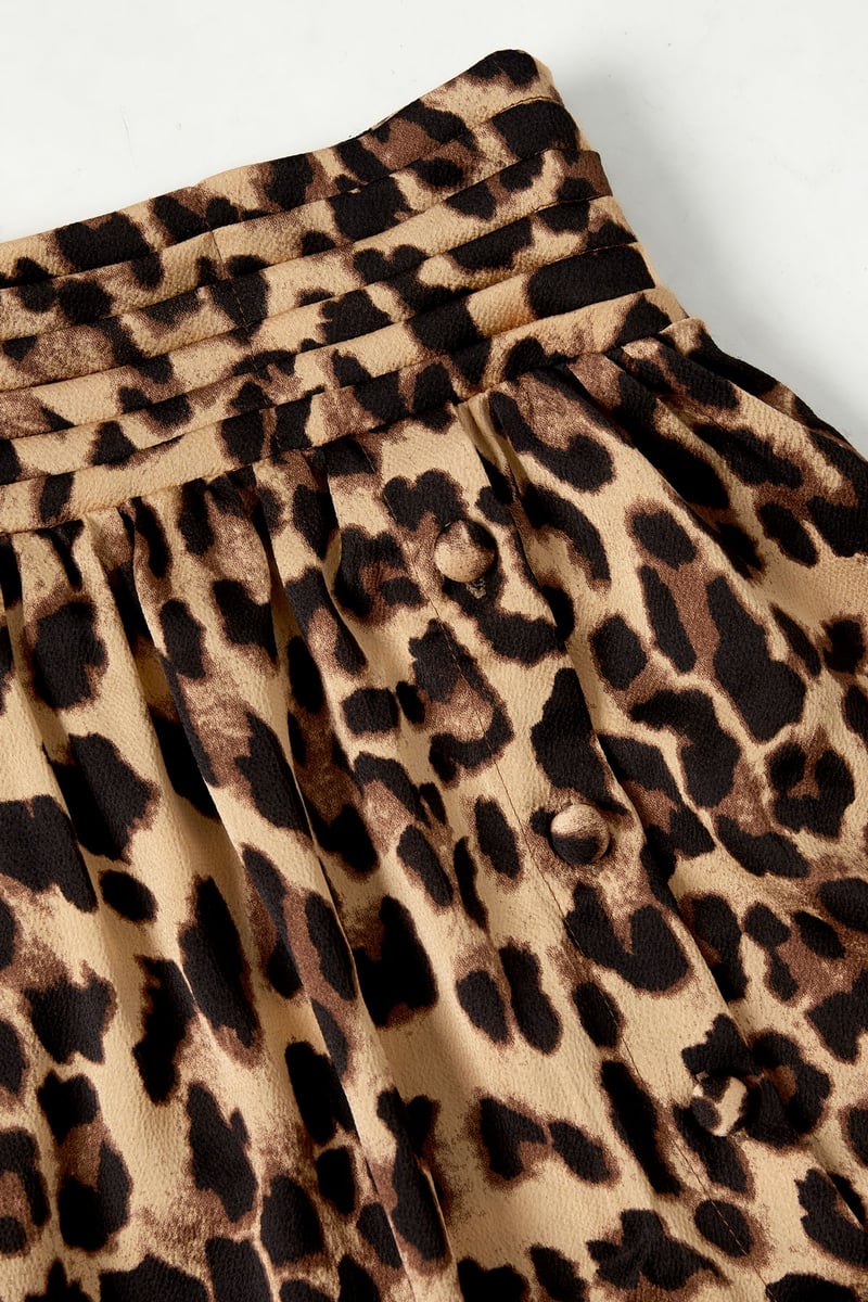 Langer Rock mit Leopardenmuster