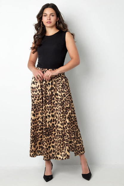 Langer Rock mit Leopardenmuster