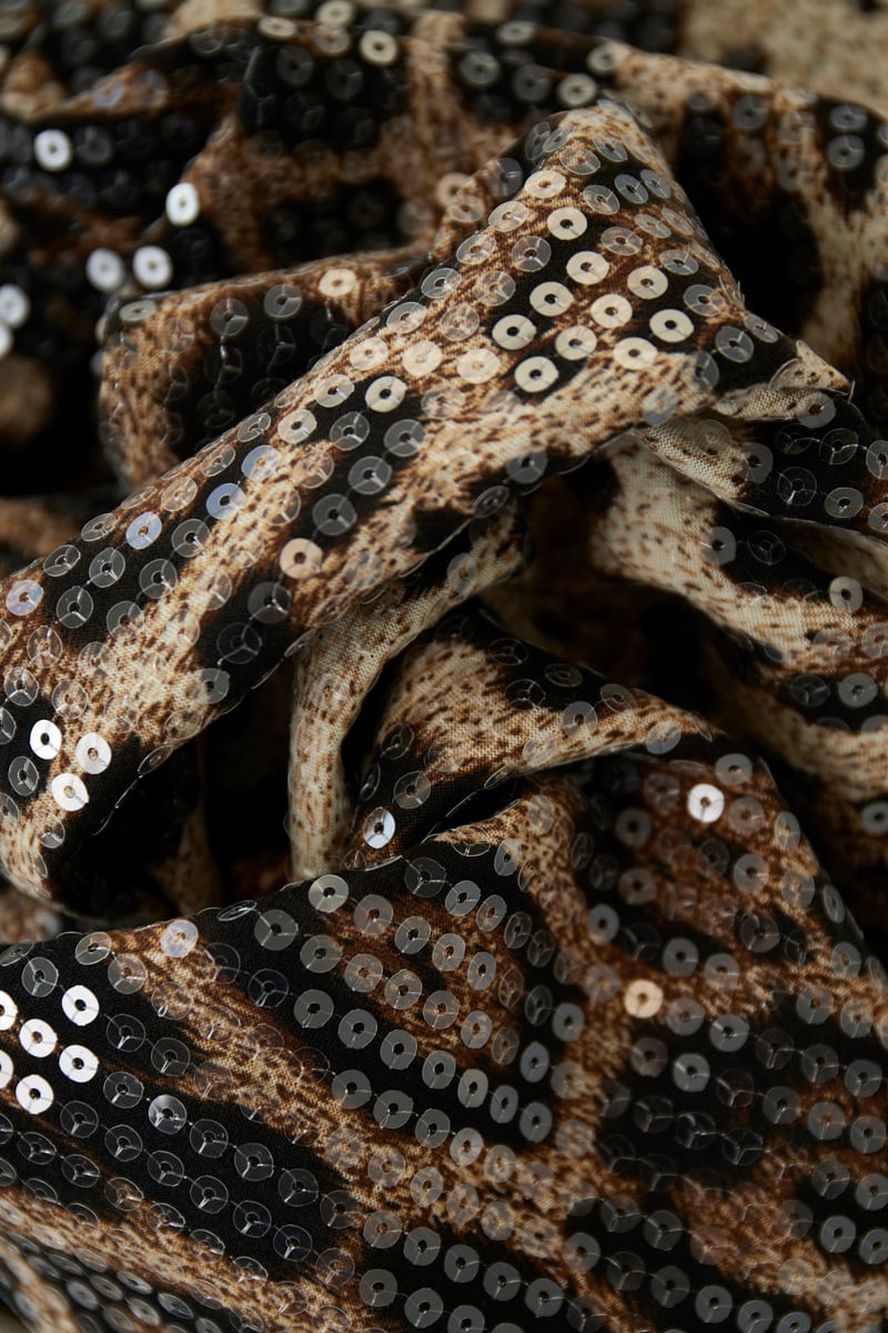 Glitzer-Jacke mit Leopardenmuster