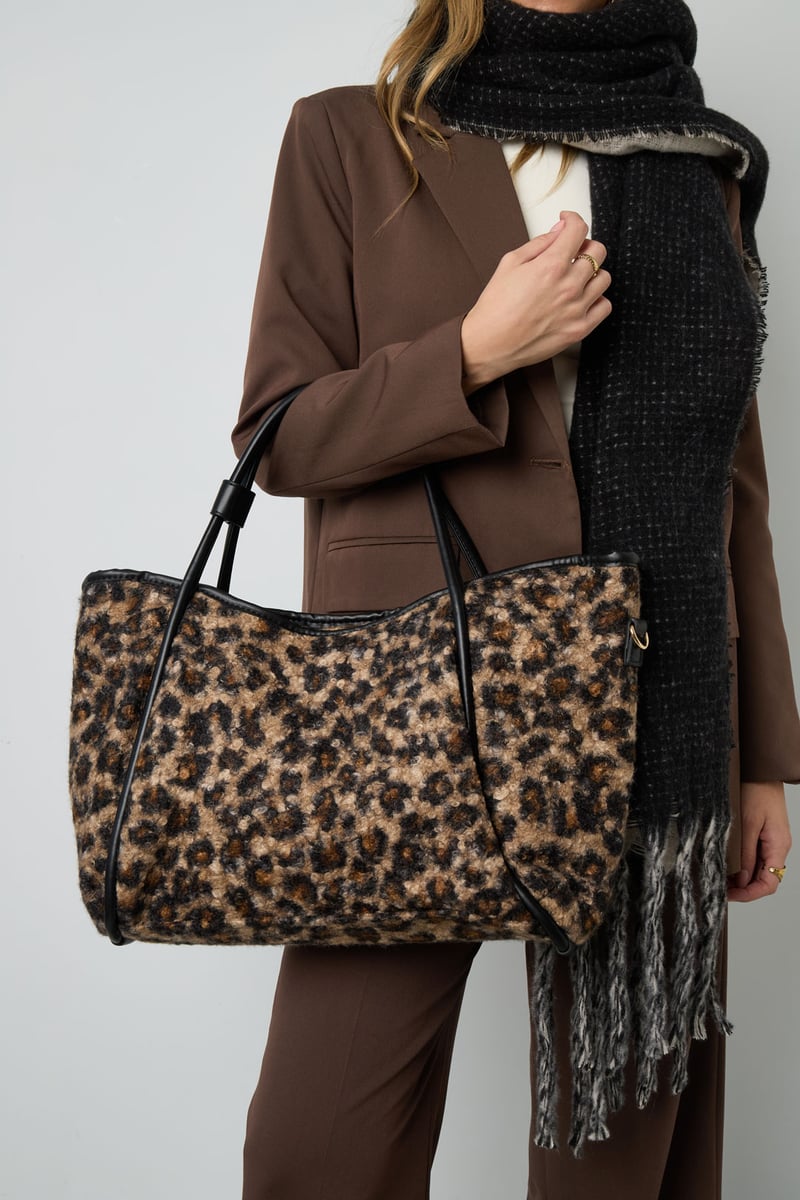 Leo Tote Bag Leni – Baumwolltasche mit Leopardenmuster