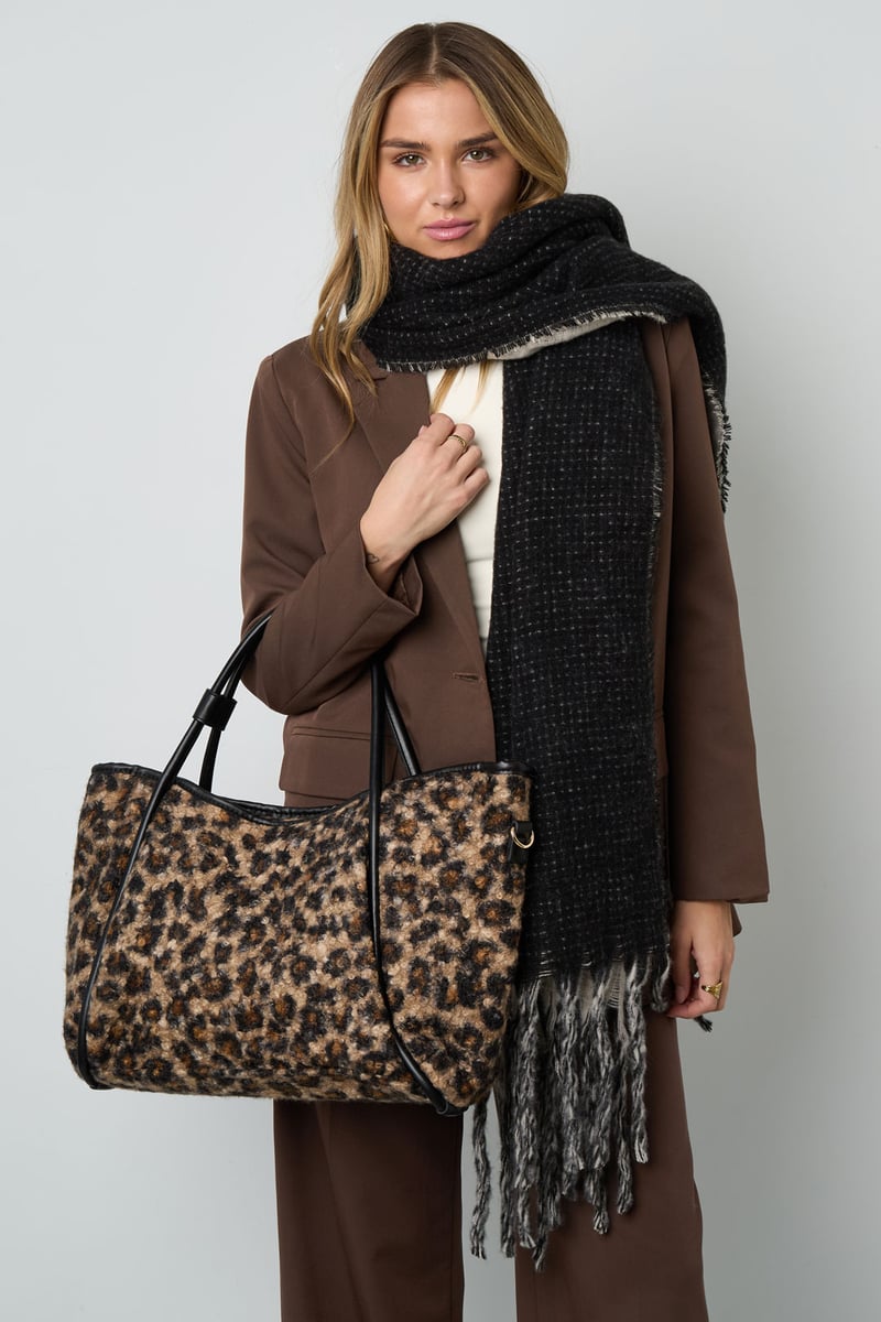 Leo Tote Bag Leni – Baumwolltasche mit Leopardenmuster